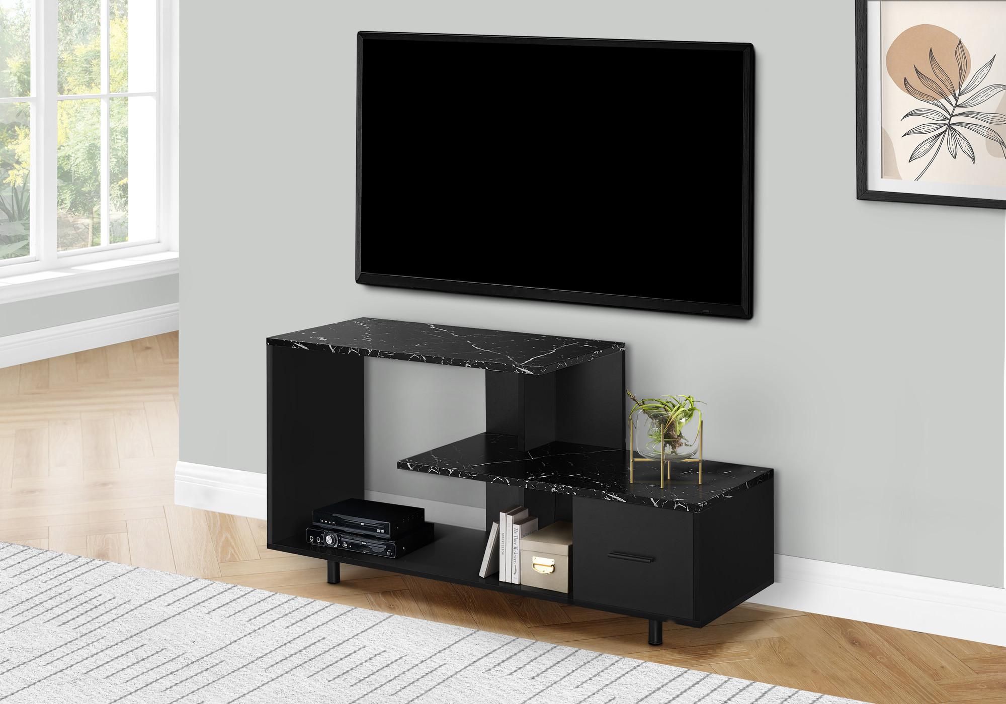 Rent to Own Monarch Black TV Stand with 1 Drawer at Aaron's today!